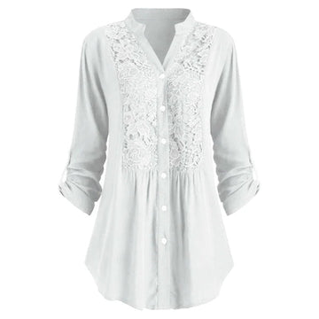 Blouse Longue à Manches Bouffantes pour Femmes