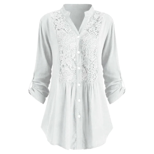 Blouse Longue à Manches Bouffantes pour Femmes